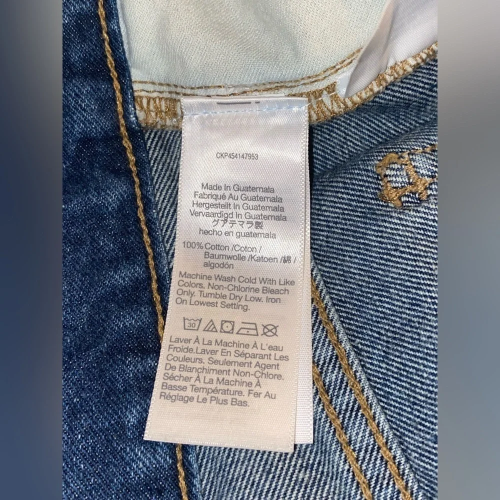 Madewell Dad Jean Denim Button Front Shorts - Size 27 - Picture 8 of 9